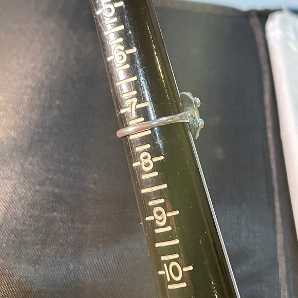 Zuni Silver and Turquoise Butterfly Ring – 7 1/2 - Picture 7 of 9